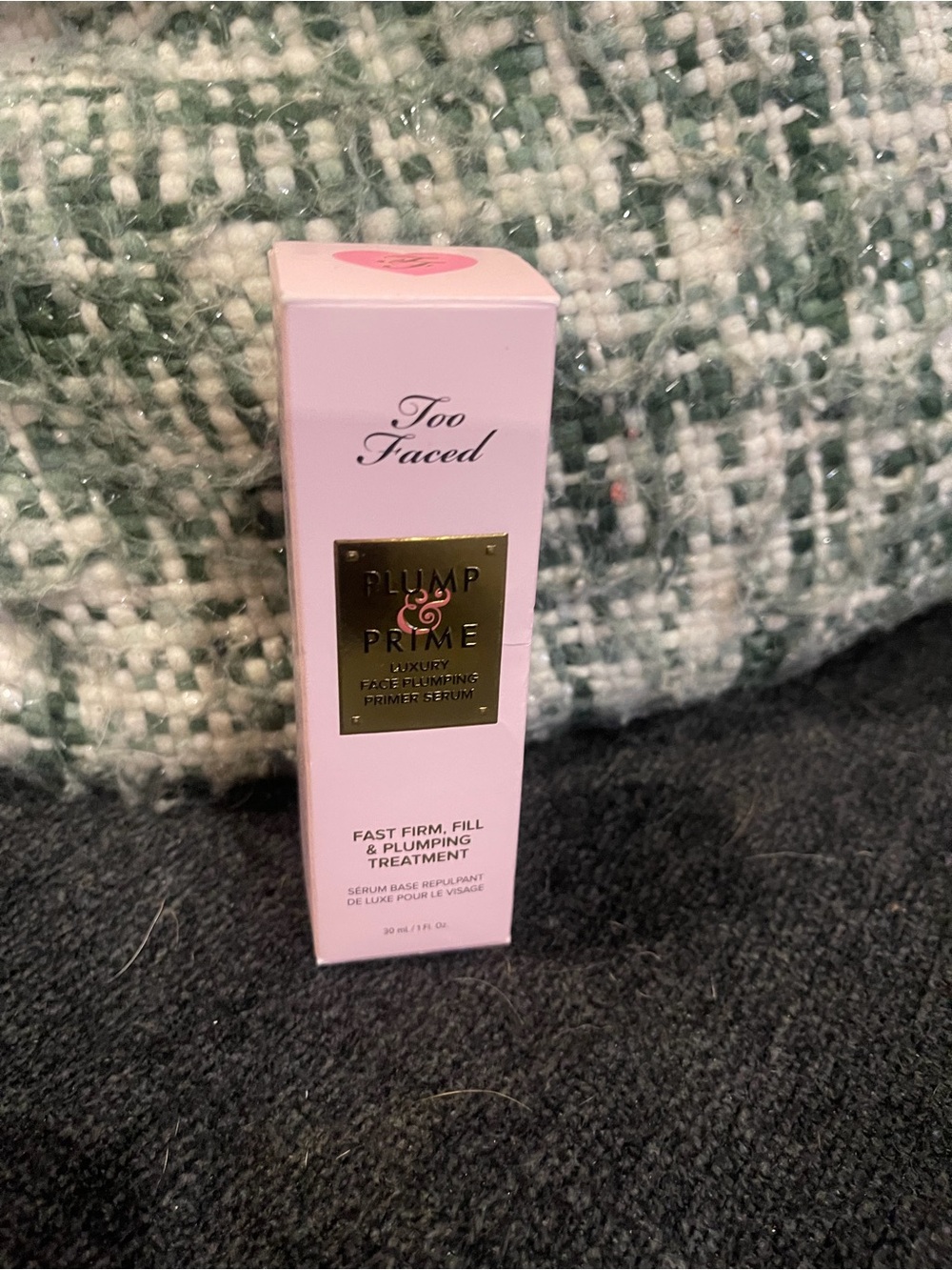 Too Faced Plump & Prime Face Plumping Serum - Pink with Gold Accent